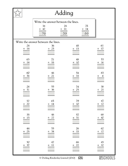 Addition drills | 2nd grade Math Worksheet | GreatSchools