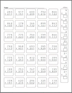 3 Digit Addition - Worksheets, Lessons, and Printables