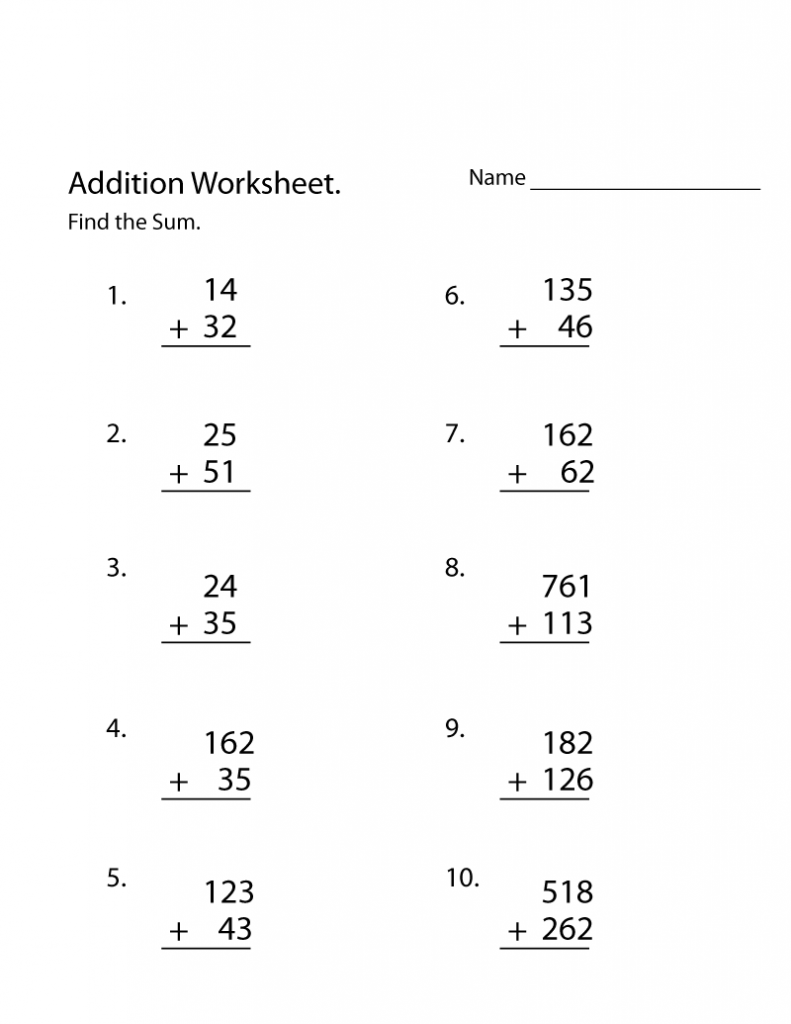 Math Problems For 3Rd Graders Printable
