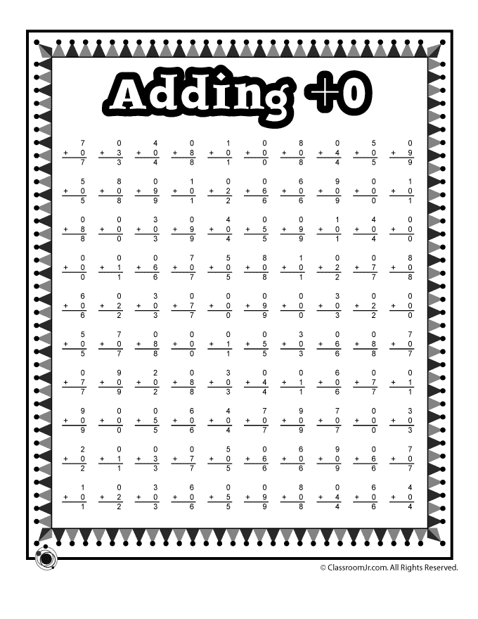 Addition Worksheets: Practice Adding Single Digits | Woo! Jr. Kids ...