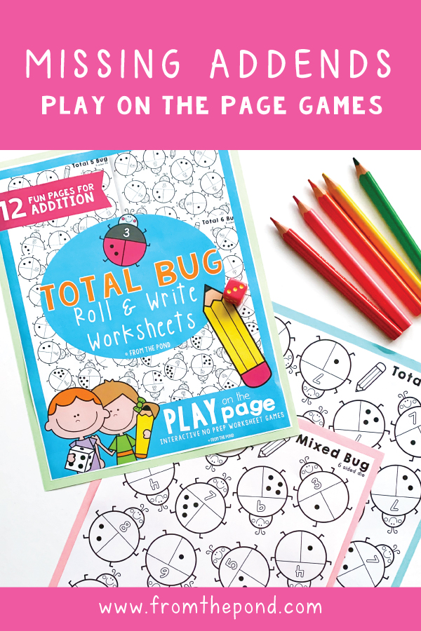 Addition Worksheet Games | From the Pond