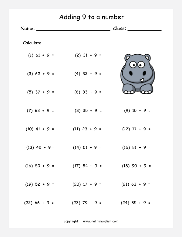 Printable primary math worksheet for math grades 1 to 6 based on ...