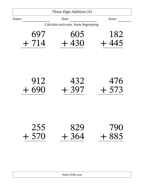 addition worksheet by 3