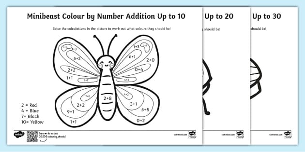 Maths Colour by Numbers Addition Activity Pack | Maths