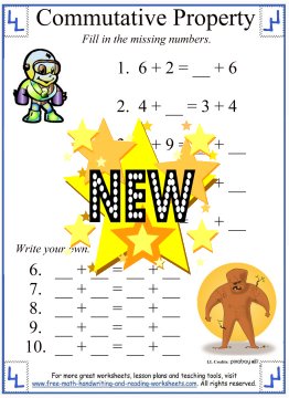 Commutative Property of Addition - Definition &  Worksheets