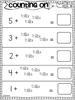 Addition Practice Sheets {Counting On} by Tara West - Little Minds ...