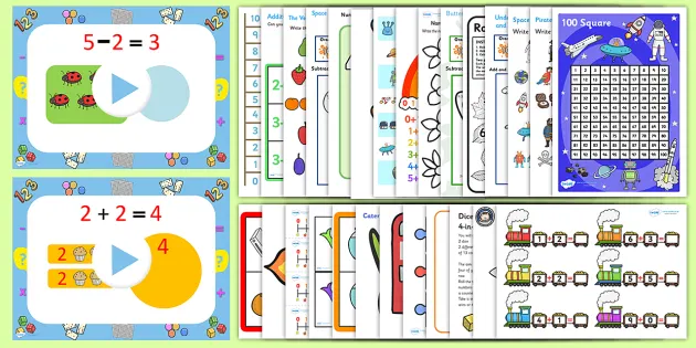 Addition and Subtraction Activities Year 1 (teacher made)