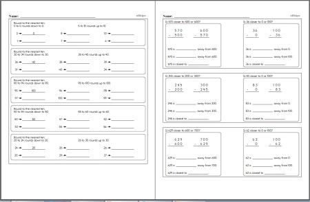 Second Grade Math Worksheets | edHelper.com | Fifth grade math ...