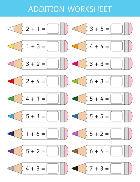 addition worksheet elementary