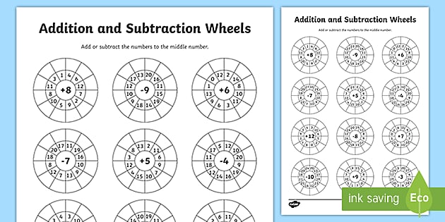 Fill in the Blanks Addition and Subtraction Worksheet