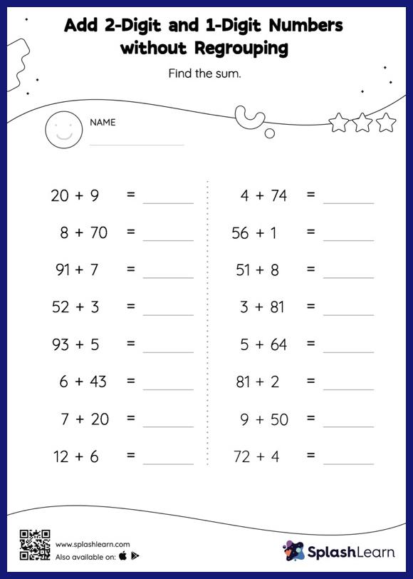Addition Worksheets for 1st Graders Online - SplashLearn