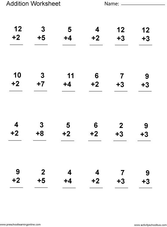 First Grade Math Worksheets-First Grade Math Printables