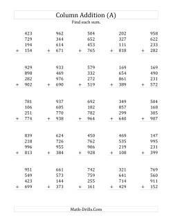 Addition Worksheets