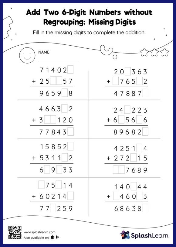 addition worksheet for 5th grade