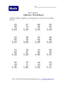 addition worksheet for 5th grade