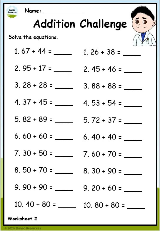 Grade 4 Addition Worksheets | Free Printables | Math Worksheets