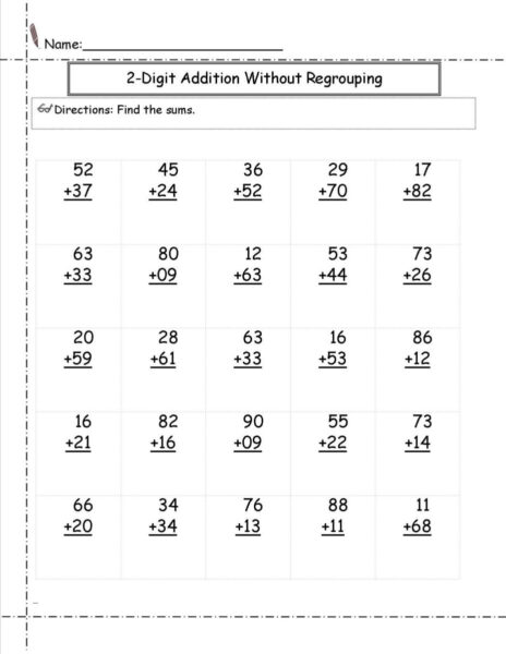 Download PDF*} Free Printable Addition For Second Grade Worksheets ...