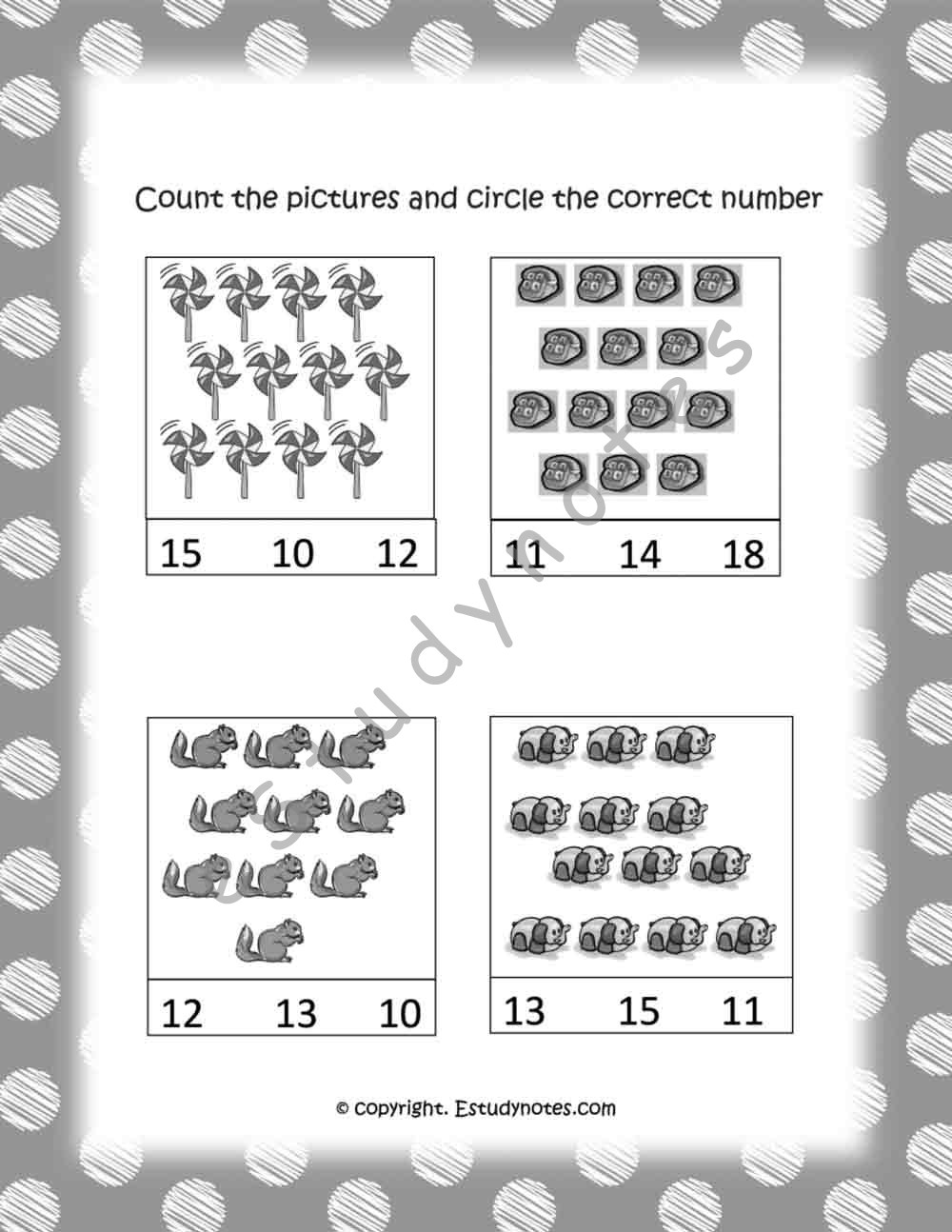 KG 2 (Senior KG) English, Hindi and Maths Worksheets Black and White  Prints, 454 Worksheets