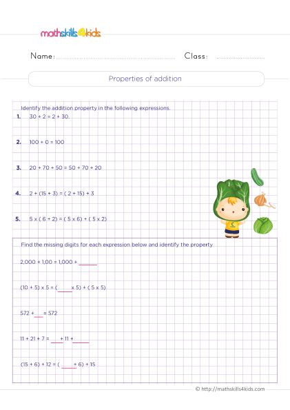 Engaging and educational free printable 4th Grade addition worksheets