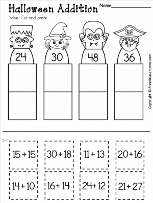 addition worksheet free printable first grade