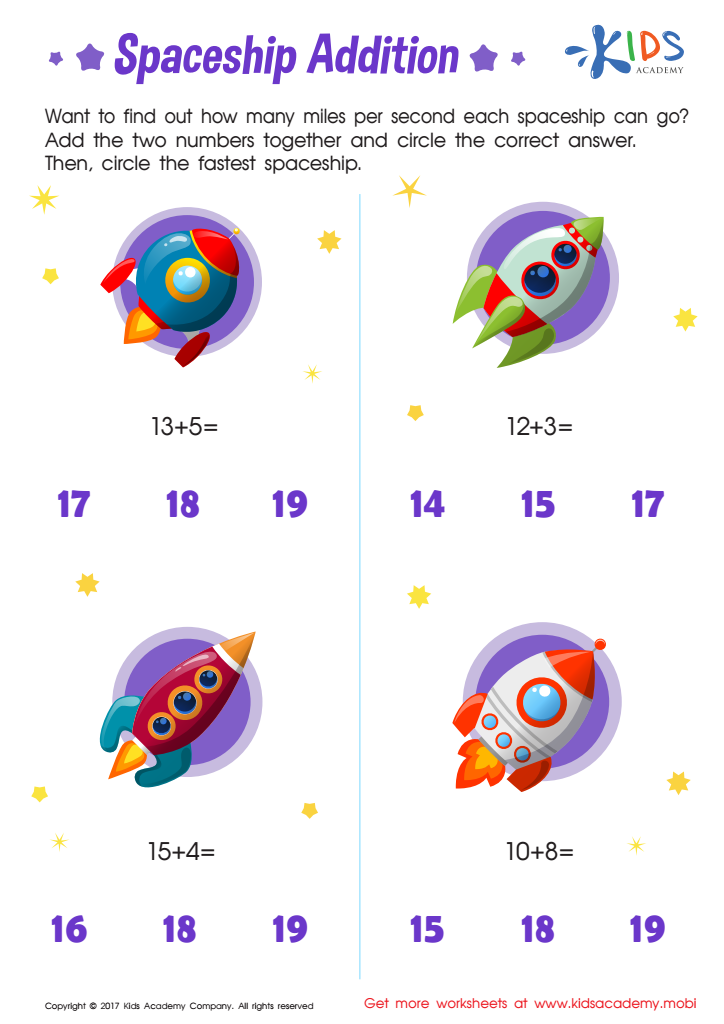 addition worksheet free second