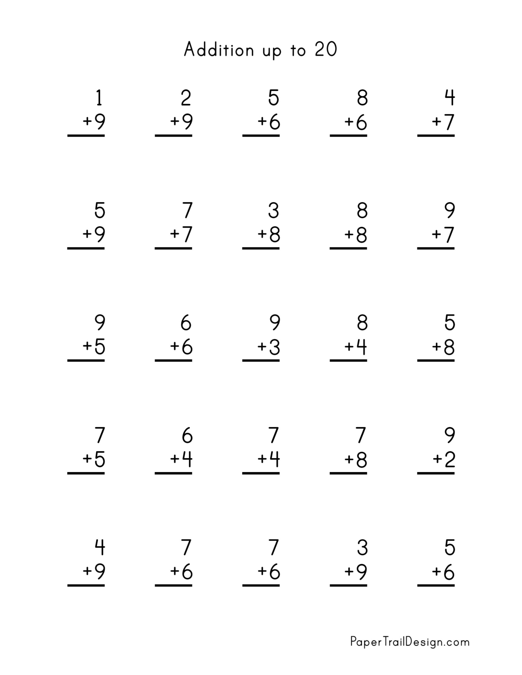 addition worksheet free with