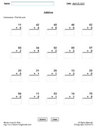 Basic Handwriting for Kids - Mathematics - Addition