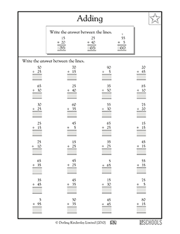 Addition drills, part 2 | 2nd grade Math Worksheet | GreatSchools