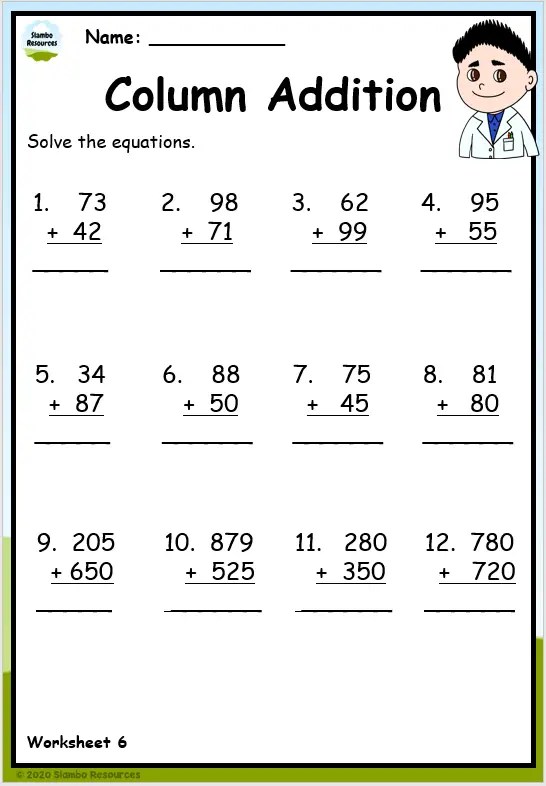 Grade 3 Addition Worksheets | Free Printables | Math Worksheets