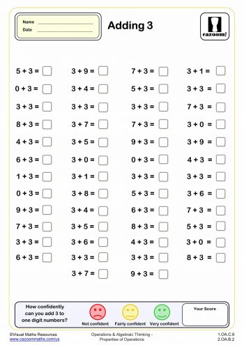 Adding 5 (50 questions) | Fun and Engaging 1st Grade PDF Worksheets