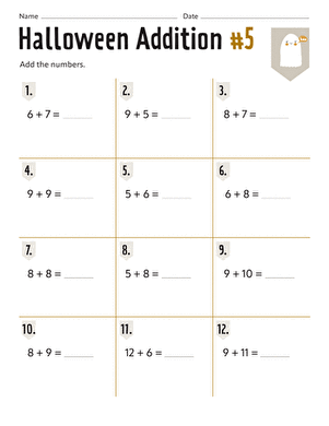 Halloween Addition #5 | Interactive Worksheet 