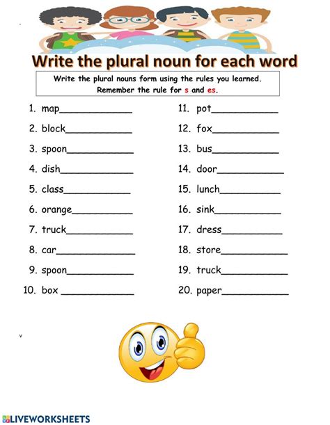 Making Nouns Plural Worksheet