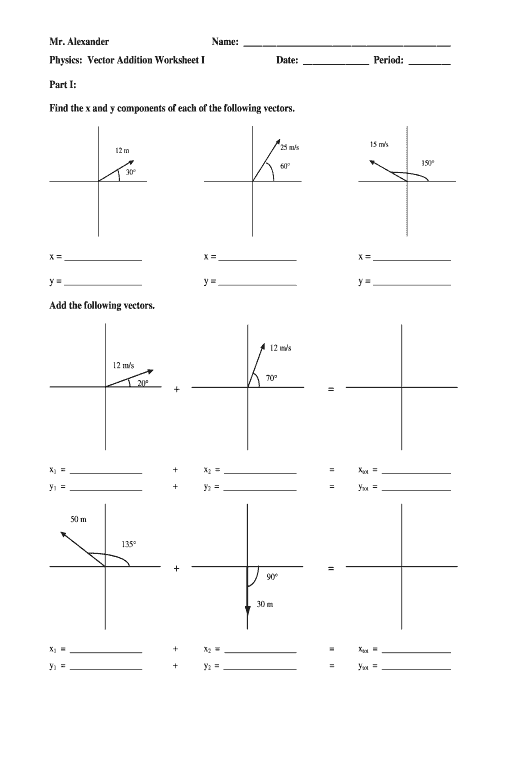 Vectors Worksheet With Answers PDF easily | airSlate