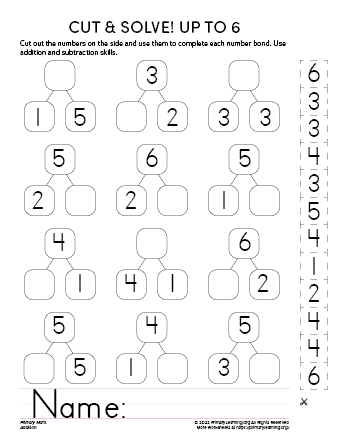 addition worksheet kindergarten grade