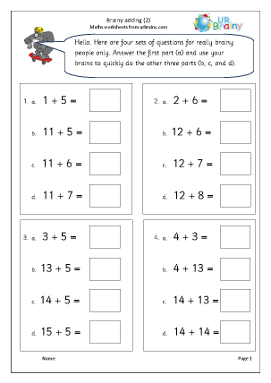 addition worksheet ks1 free