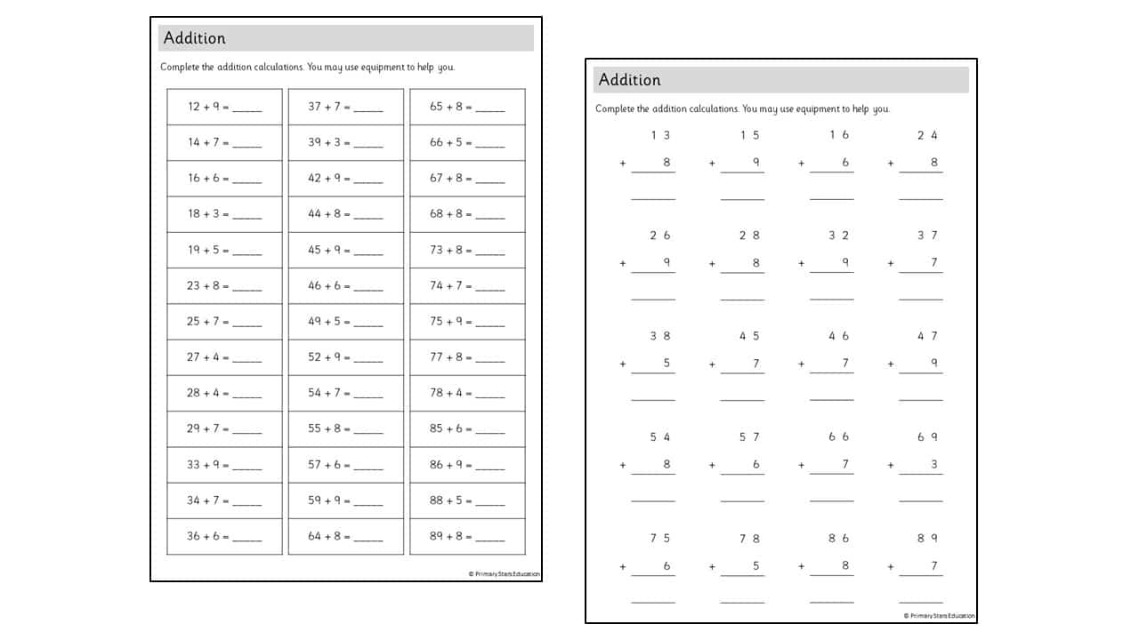 Addition to 100 | Extension - Primary Stars Education