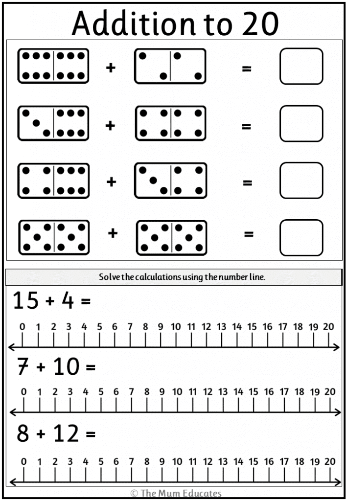 addition worksheet ks1 with pictures