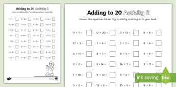 addition worksheet ks1 with pictures