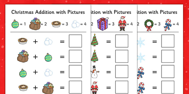 addition worksheet ks1 with pictures