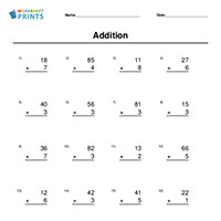 Addition Worksheet Generator
