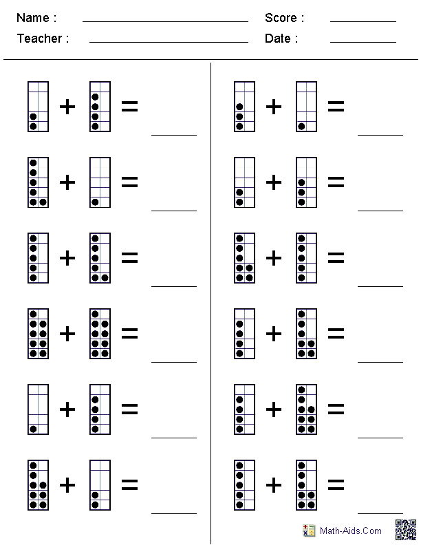 Addition Worksheets | Dynamically Created Addition Worksheets