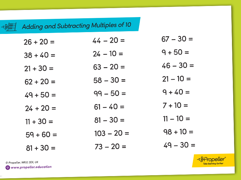 addition worksheet multiples of 10
