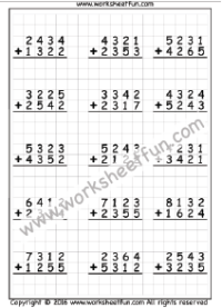 Addition - No Regrouping / FREE Printable Worksheets - Worksheetfun