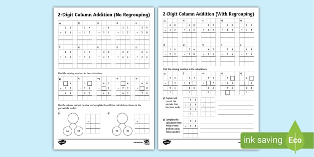 addition worksheet no