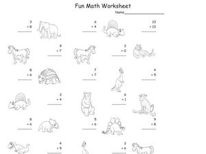 addition worksheet numbers 1 10