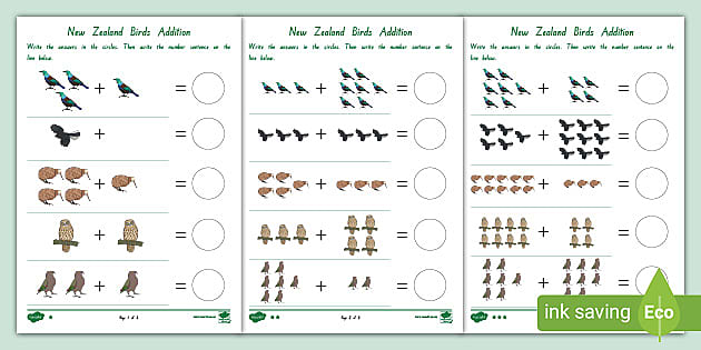 addition worksheet nz