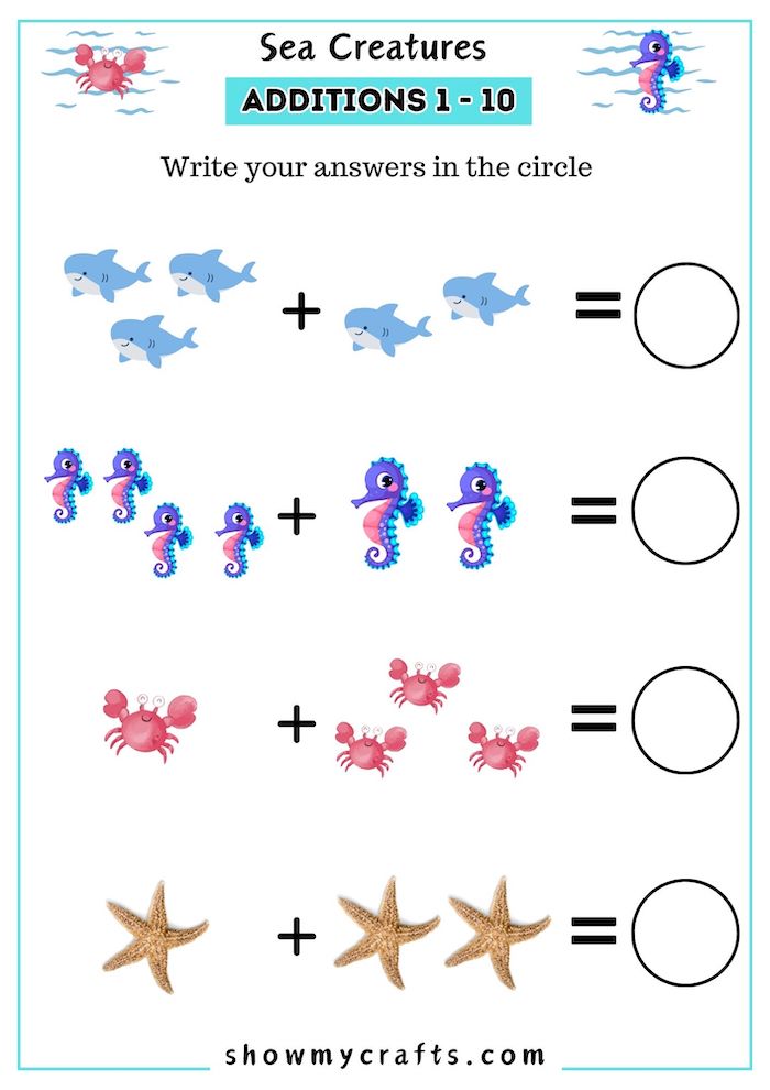 Free Addition Worksheet Ocean Download Free Addition Worksheet Ocean