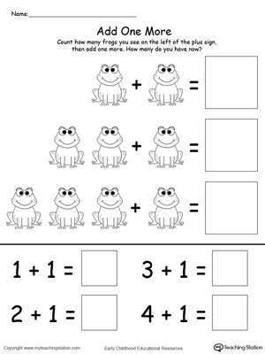 addition worksheet ones