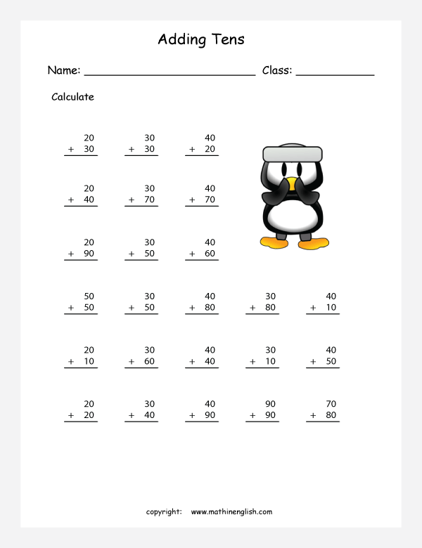 Printable primary math worksheet for math grades 1 to 6 based on ...