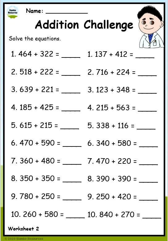Grade 5 Addition Worksheets | Free Printables | Math Worksheets